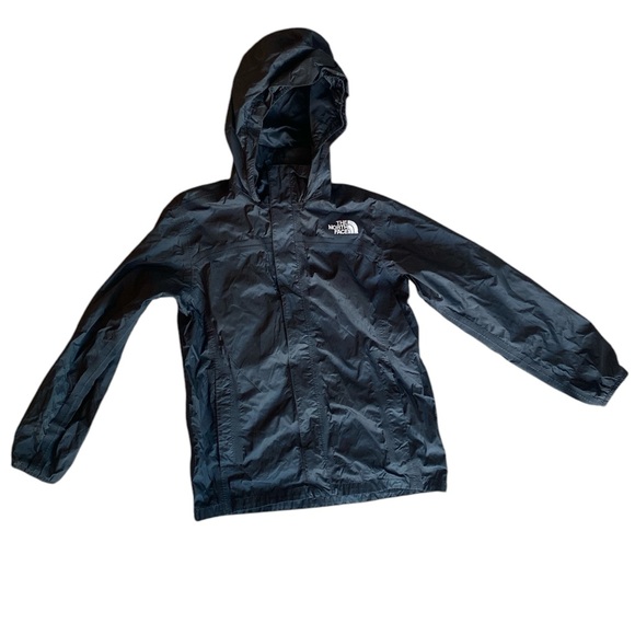 The North Face Other - The North Face Black Hooded Big Boys Waterproof Rain Jacket, Boy’s L
